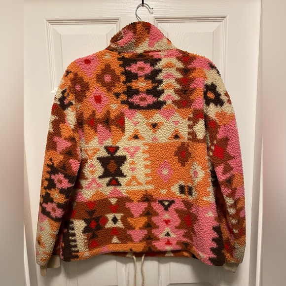 Billabong Sherpa Jacket. Size L/XL colorful half zip. - Picture 5 of 6